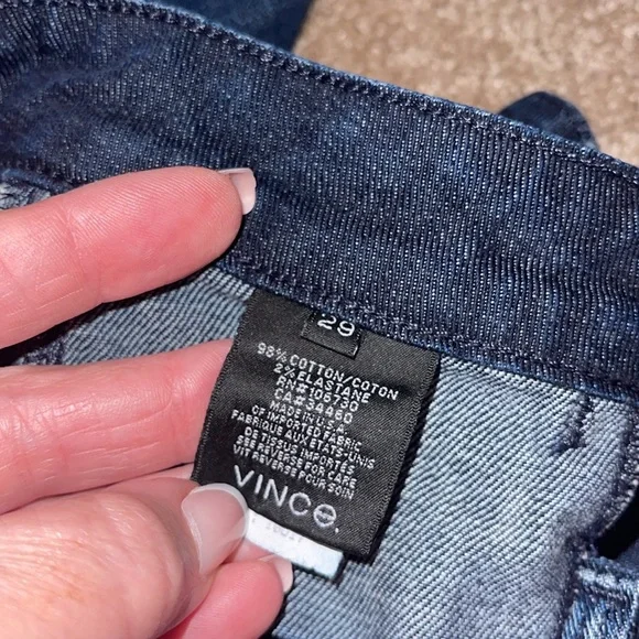 Vince Women's High Rise Jeans - Dark Blue - Picture 6 of 8